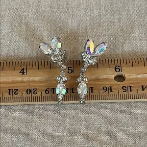 Elegant Silver & Crystal Earrings